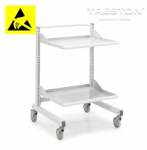 Průmyslový vozík Treston Multi Trolley M750 ESD, nízký, 2 police, TMTL7-001-49